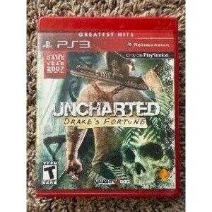Sony PS3 Uncharted Drake's Fortune Greatest Hits Complete Case Disc Manual